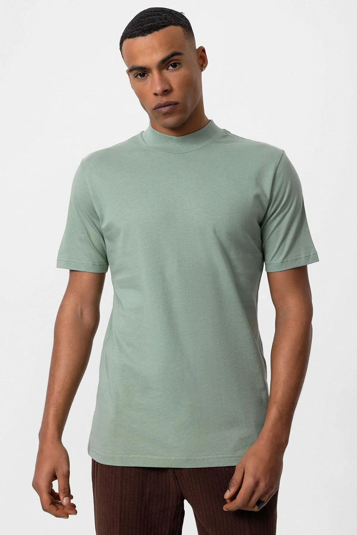 Mint Slim Fit Basic T-Shirt - Wessi sold by Wessi product image thumbnail 3