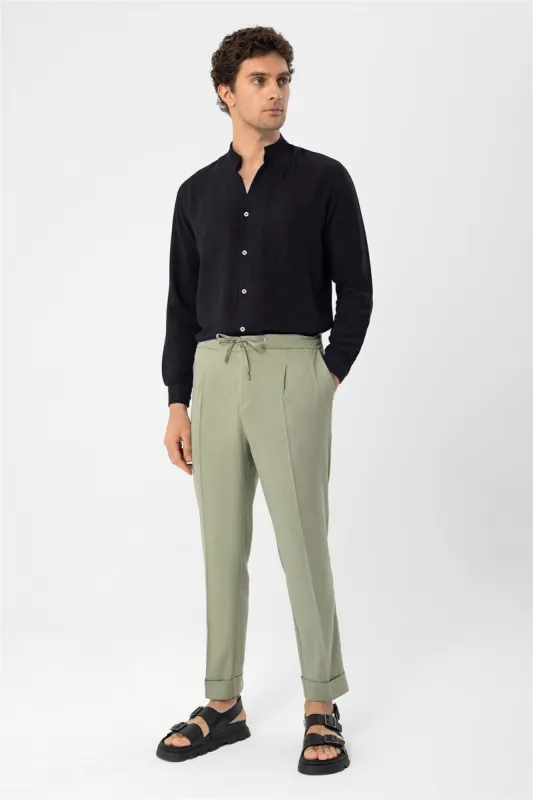 Black Judge Collar Long Sleeve Men's Shirt - Wessi sold by Wessi