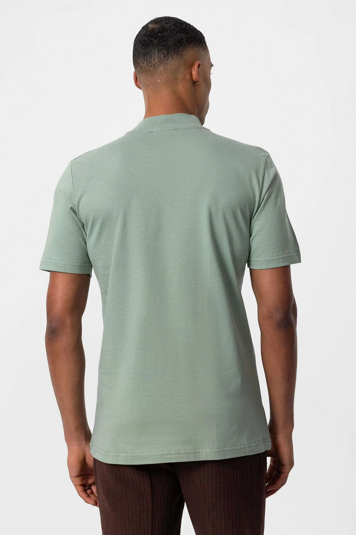 Mint Slim Fit Basic T-Shirt - Wessi sold by Wessi product image thumbnail 5