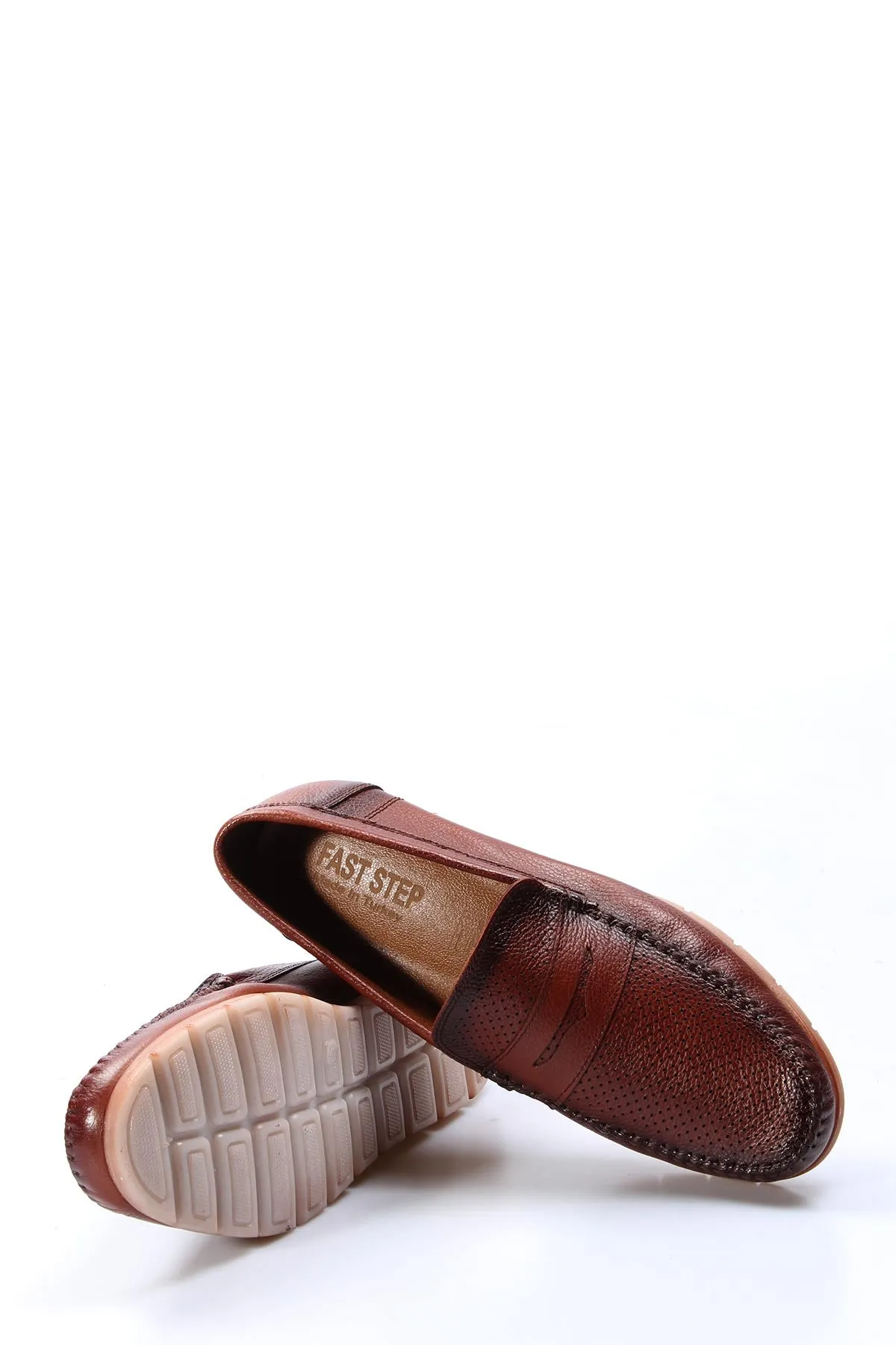Men's Brown Leather Casual Loafers-Wessi sold by Wessi product image thumbnail 5