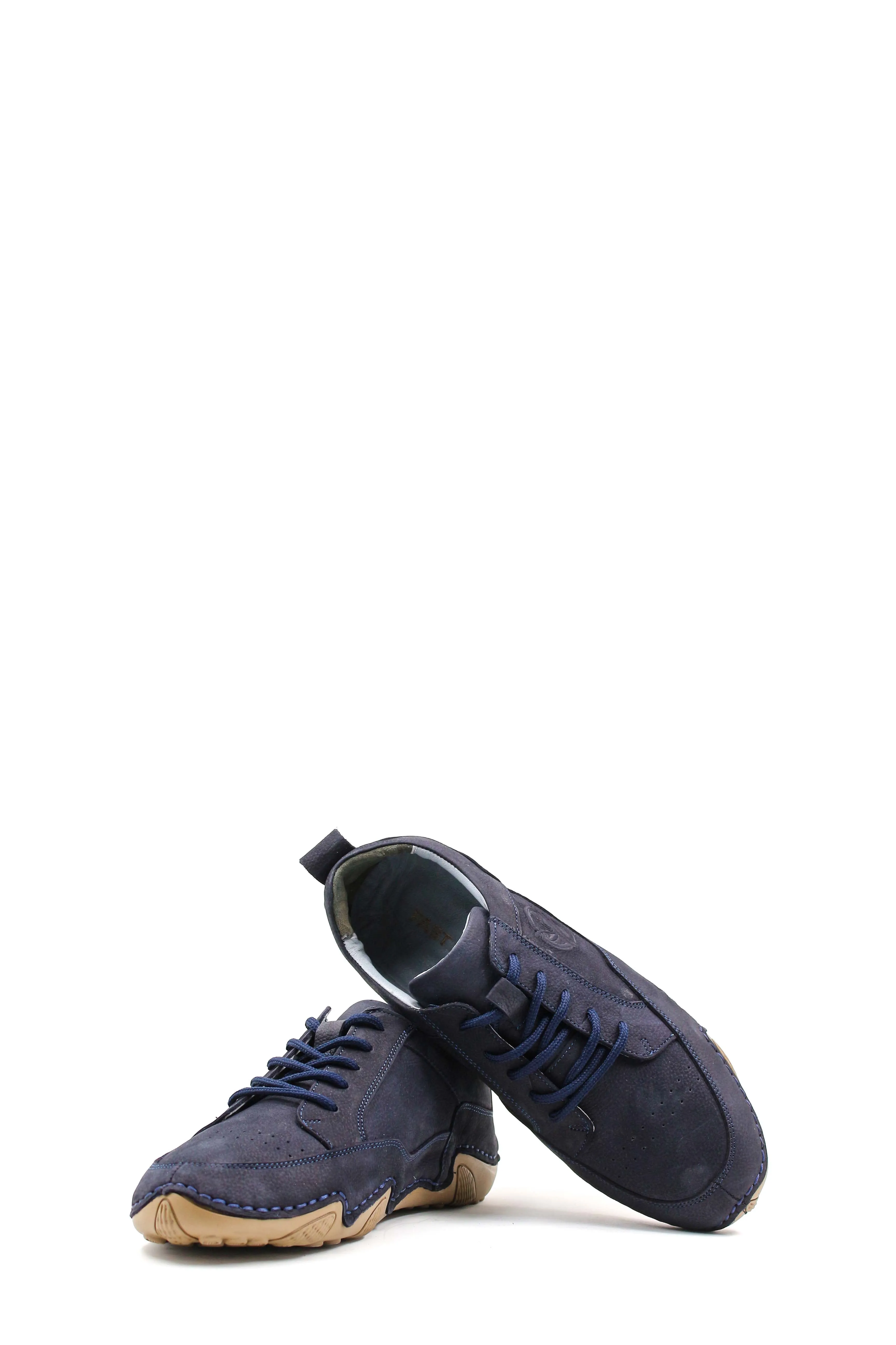 Men's Navy Blue Suede Casual Sneakers with Tan Sole - Wessi sold by Wessi product image thumbnail 5