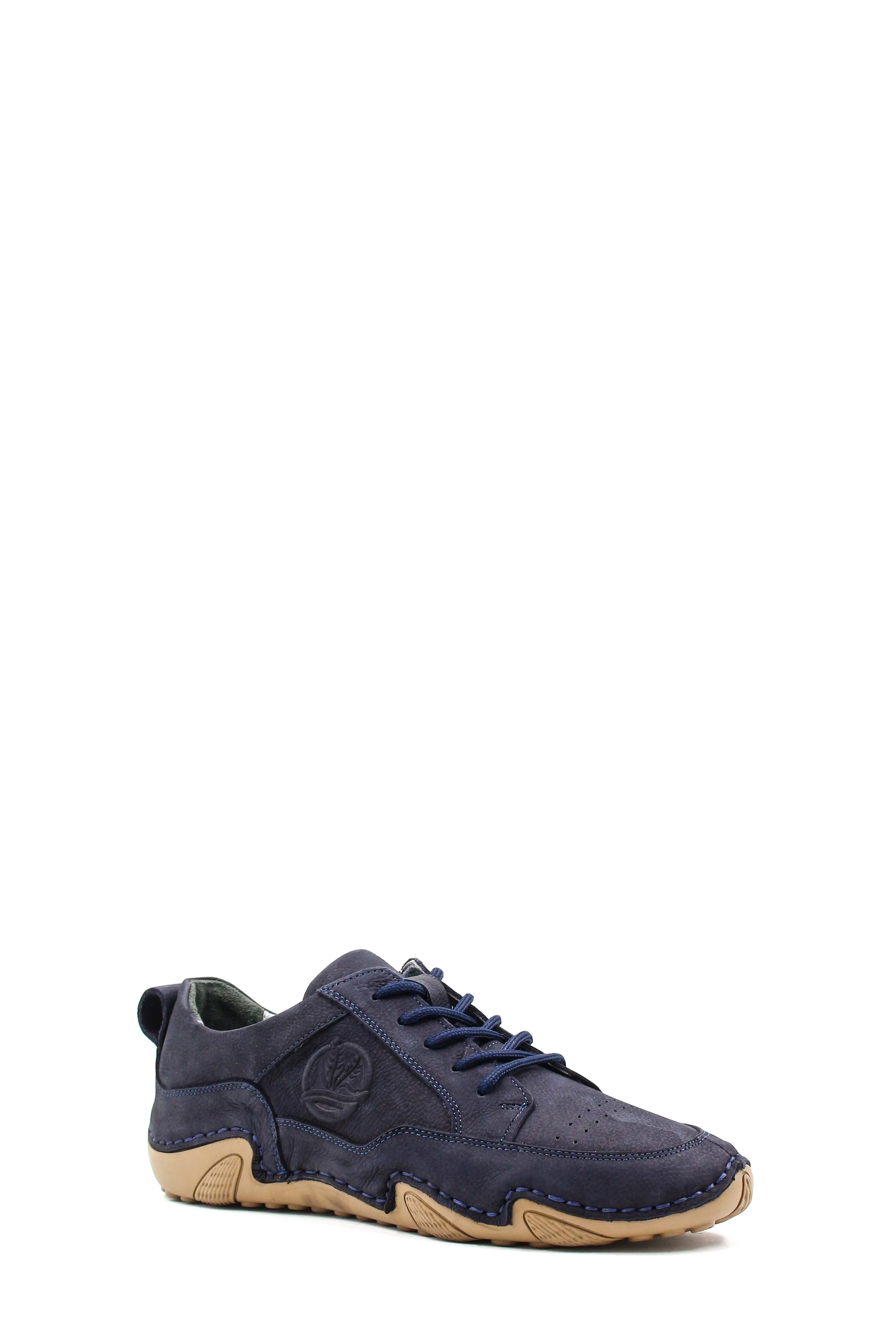 Men's Navy Blue Suede Casual Sneakers with Tan Sole - Wessi sold by Wessi product image thumbnail 3
