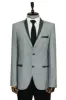 3 Pockets 2 Buttons Cross Piping Grey Jacket-Wessi sold by Wessi