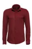 Slim Fit Cotton Plain Burgundy Men Lumberjack Shirt - Wessi sold by Wessi