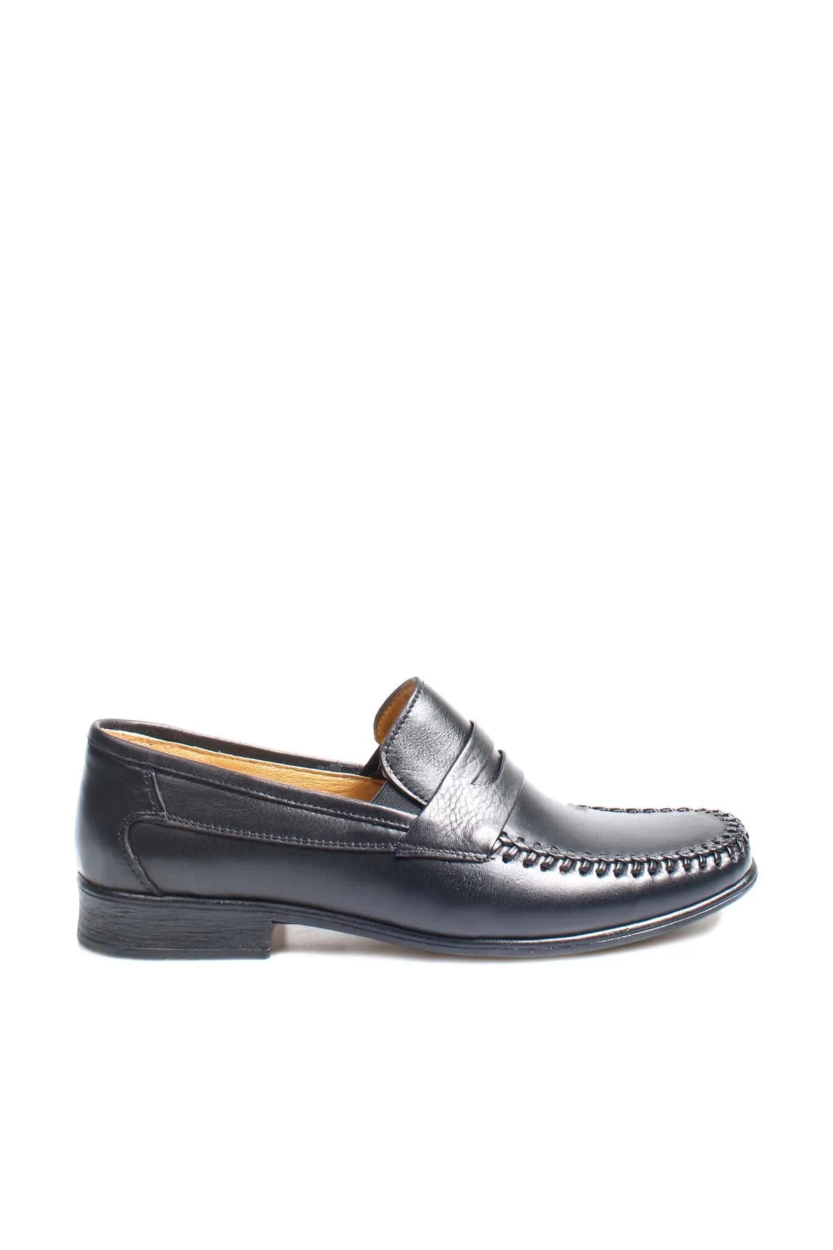 Classic Black Leather Penny Loafers-Wessi sold by Wessi