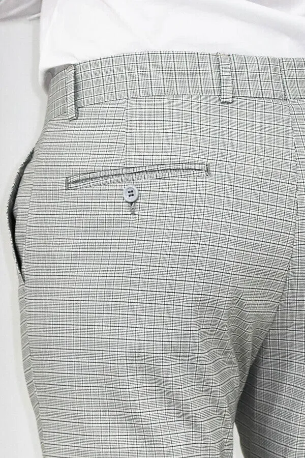 Plaid Grey Men Pants - Wessi sold by Wessi product image thumbnail 4