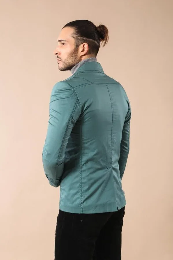 Green Cotton Trench Coat - Wessi sold by Wessi product image thumbnail 3