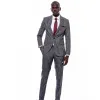 Striped Two Piece Grey Men Suit - Wessi sold by Wessi