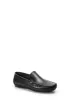 Men's Black Leather Loafers with Moc Toe Stitching - Wessi sold by Wessi