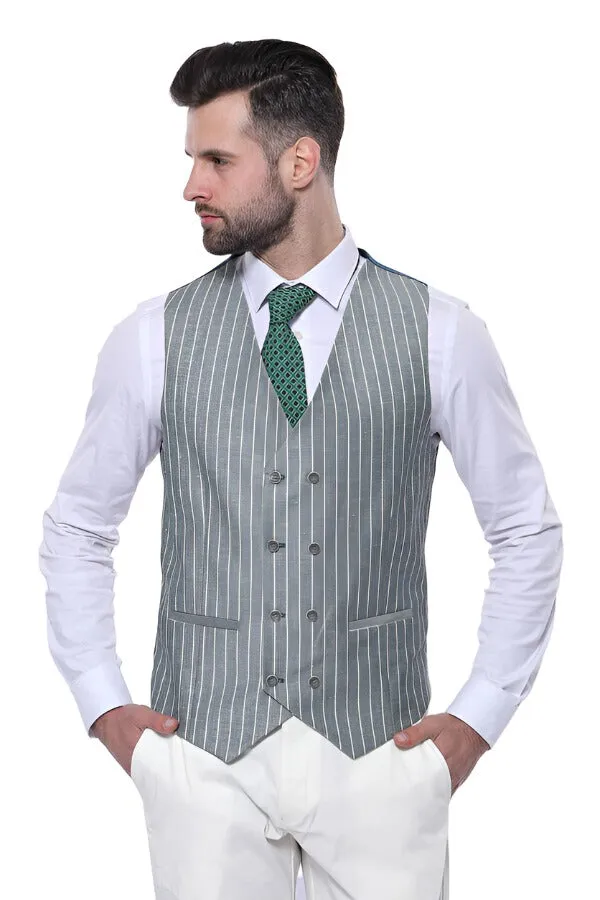 Striped Green Men Suit - Wessi sold by Wessi product image thumbnail 5
