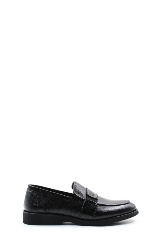 Men's Black Leather Formal Loafers-Wessi sold by Wessi