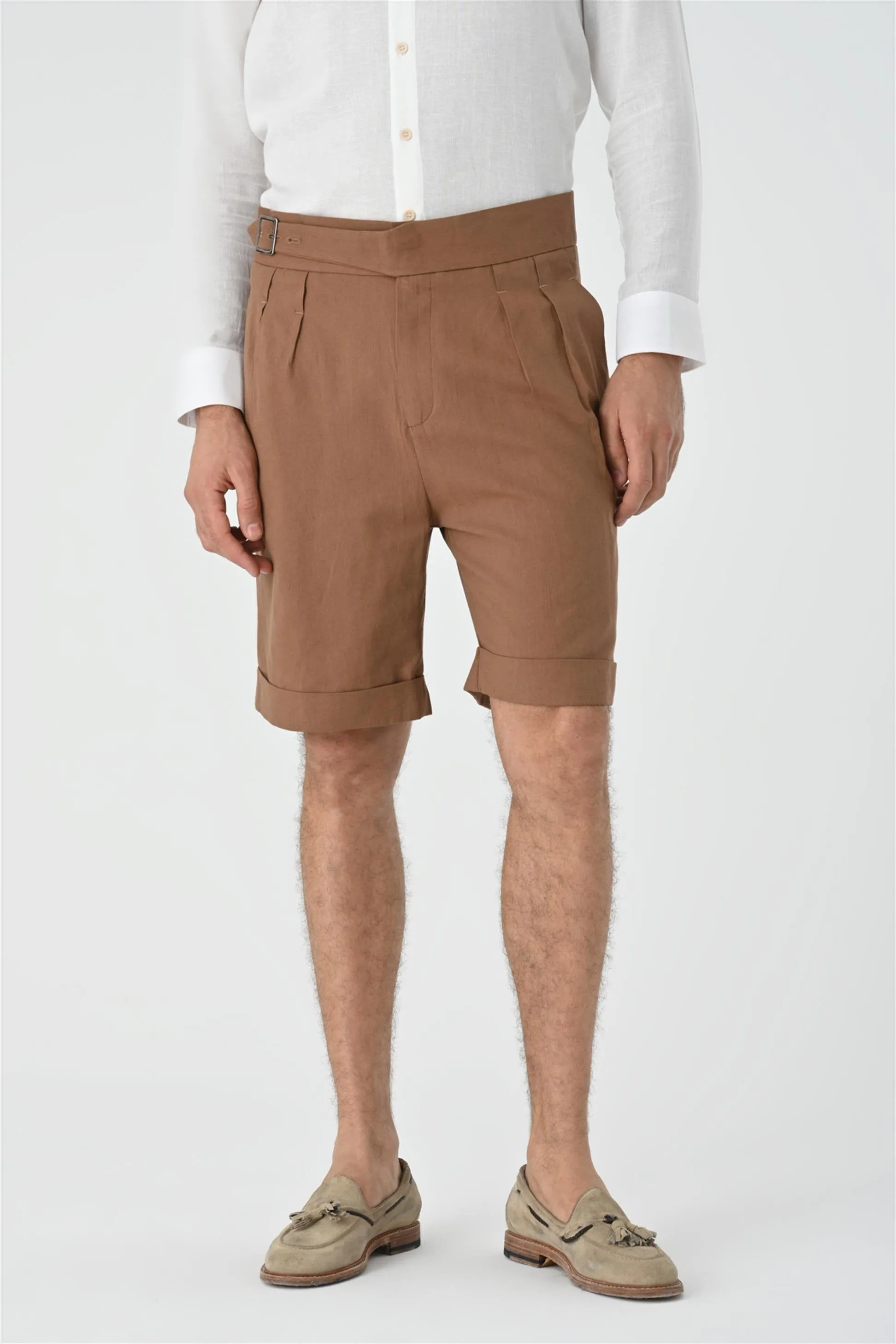 Men's Dark Brown Slim Fit Straight Accessory Fabric Trousers - Wessi sold by Wessi product image thumbnail 5