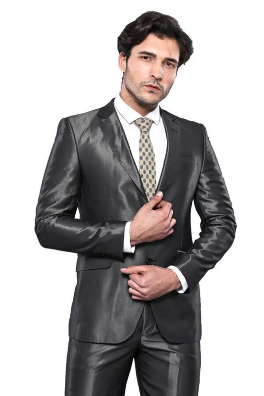 Shiny Anthracite Men's Suit | Wessi sold by Wessi