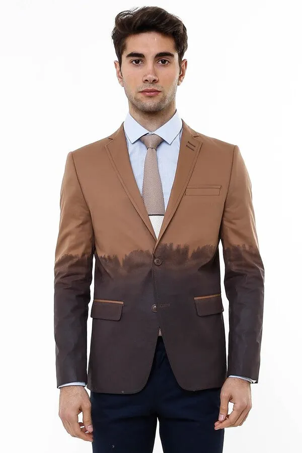 Slim Fit Cotton Brown Blazer - Wessi sold by Wessi product image thumbnail 2