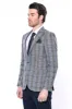 Checked Single Button Navy Blue Men Blazer - Wessi sold by Wessi