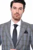 Checked Single Button Navy Blue Men Blazer - Wessi sold by Wessi