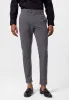 Men's Grey Slim Fit Straight Accessory Fabric Trousers - Wessi sold by Wessi