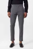 Men's Grey Slim Fit Straight Accessory Fabric Trousers - Wessi sold by Wessi