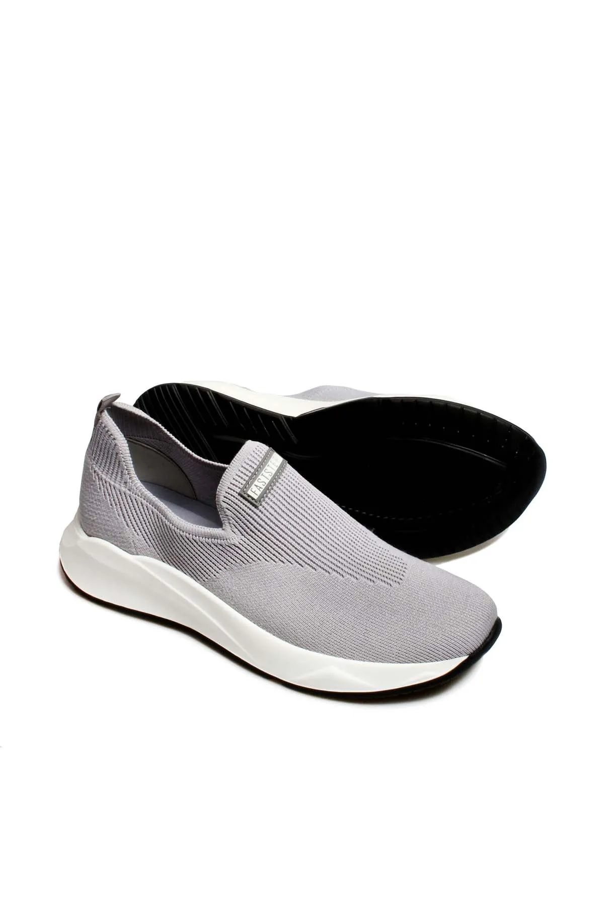 Men's Gray Knit Slip-On Sneakers-Wessi sold by Wessi product image thumbnail 4