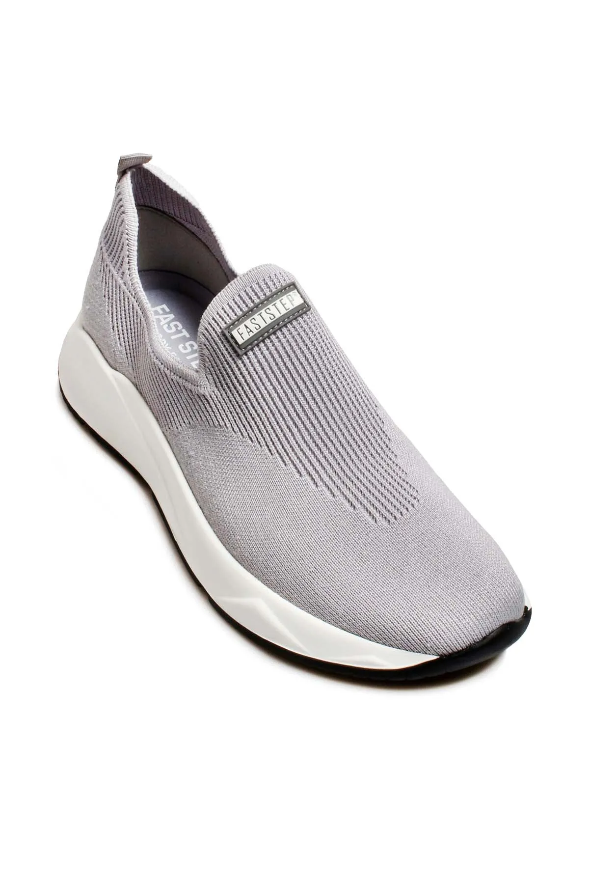 Men's Gray Knit Slip-On Sneakers-Wessi sold by Wessi product image thumbnail 3