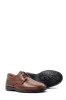 Men's Brown Leather Lace-Up Shoes with Cushioned Sole and Rounded Toe - Wessi sold by Wessi