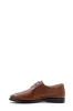 Men's Brown Leather Lace-Up Shoes with Cushioned Sole and Rounded Toe - Wessi sold by Wessi