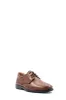 Men's Brown Leather Lace-Up Shoes with Cushioned Sole and Rounded Toe - Wessi sold by Wessi