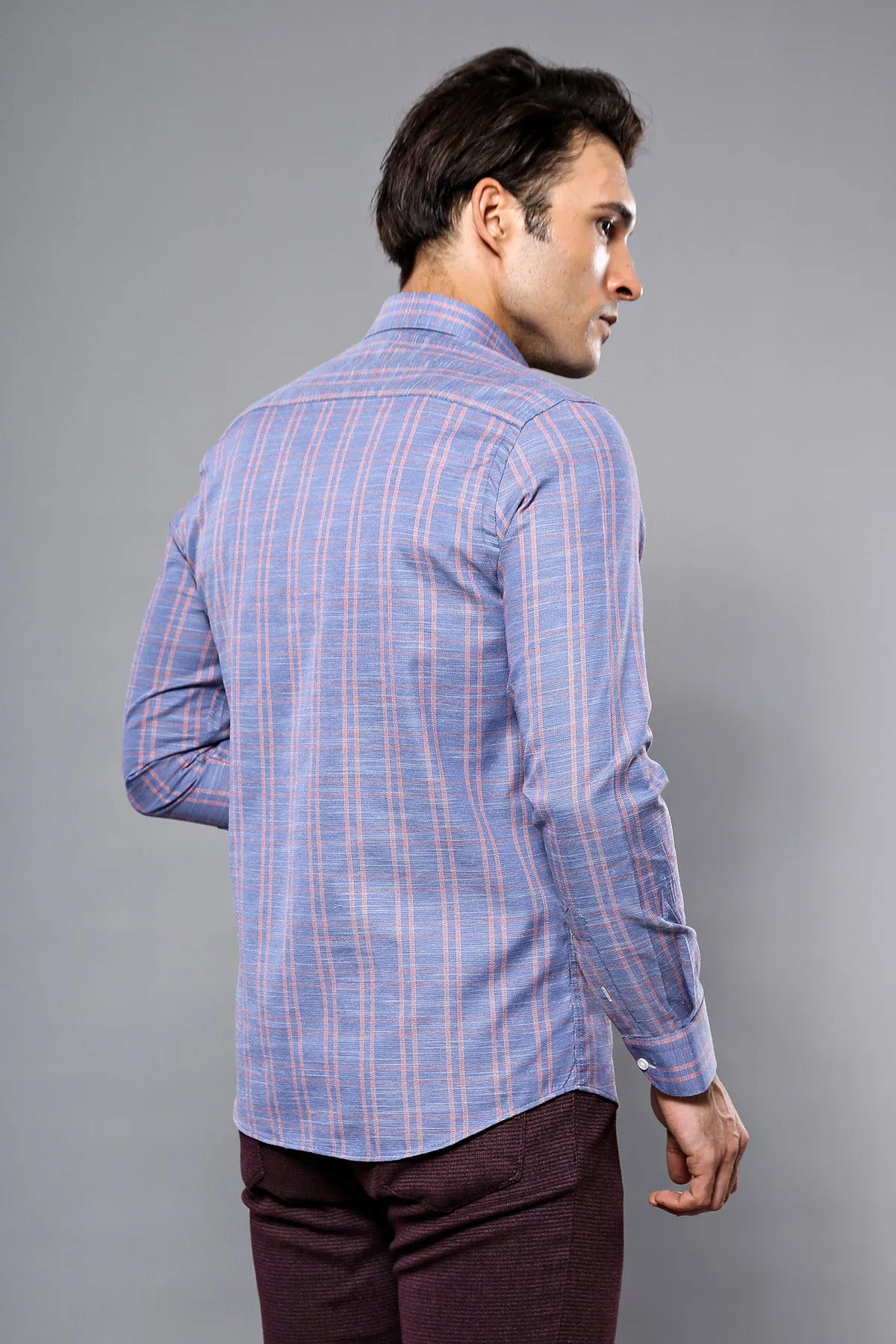 Casual Plaid Blue Shirt | Wessi sold by Wessi product image thumbnail 4