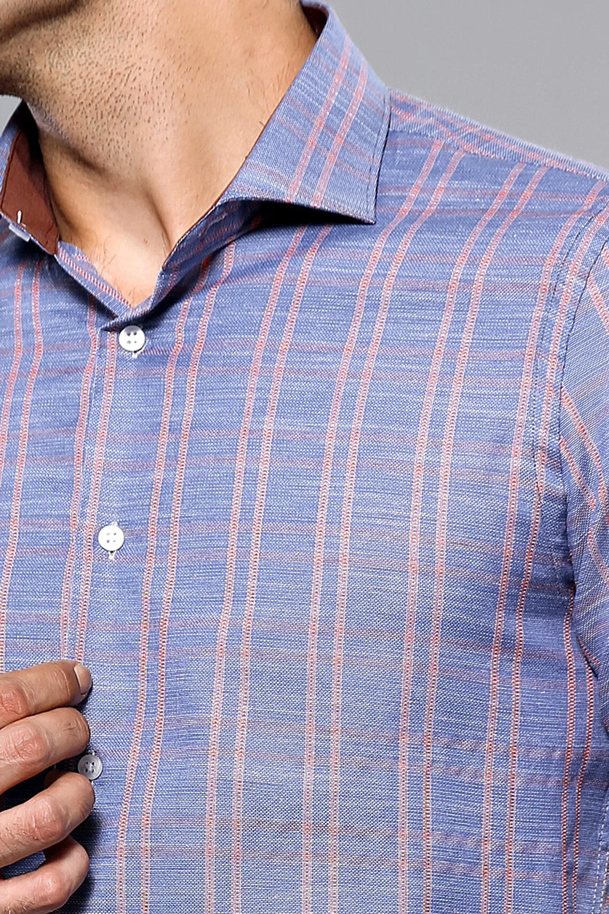 Casual Plaid Blue Shirt | Wessi sold by Wessi product image thumbnail 2