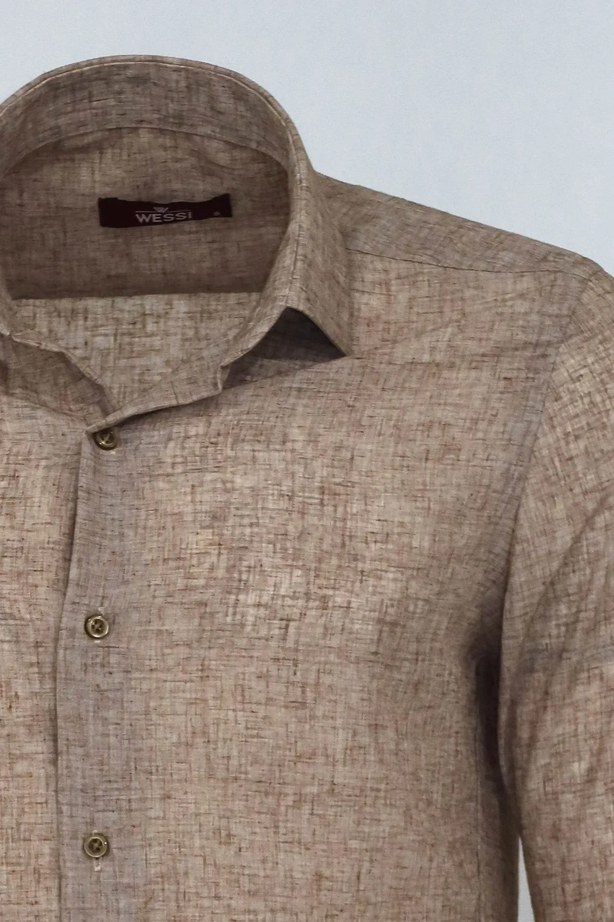 Slim Fit Patterned Brown Men Shirt - Wessi sold by Wessi product image thumbnail 3