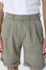 Light Khaki Pleated Men's Shorts - Wessi sold by Wessi
