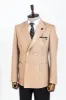 Double Breasted Slim Fit Cream Men Blazer and Trousers Combination- Wessi sold by Wessi