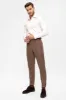 Brown High Waist Pleated Men's Trousers - Wessi sold by Wessi