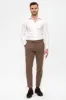 Brown High Waist Pleated Men's Trousers - Wessi sold by Wessi