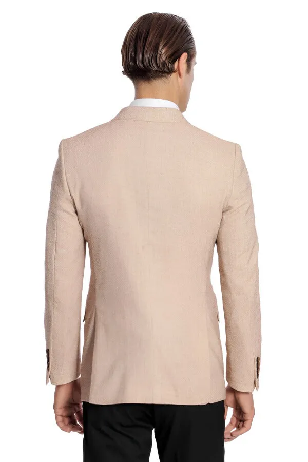 Patterned Slim-Fit Yellow Blazer - Wessi sold by Wessi product image thumbnail 4