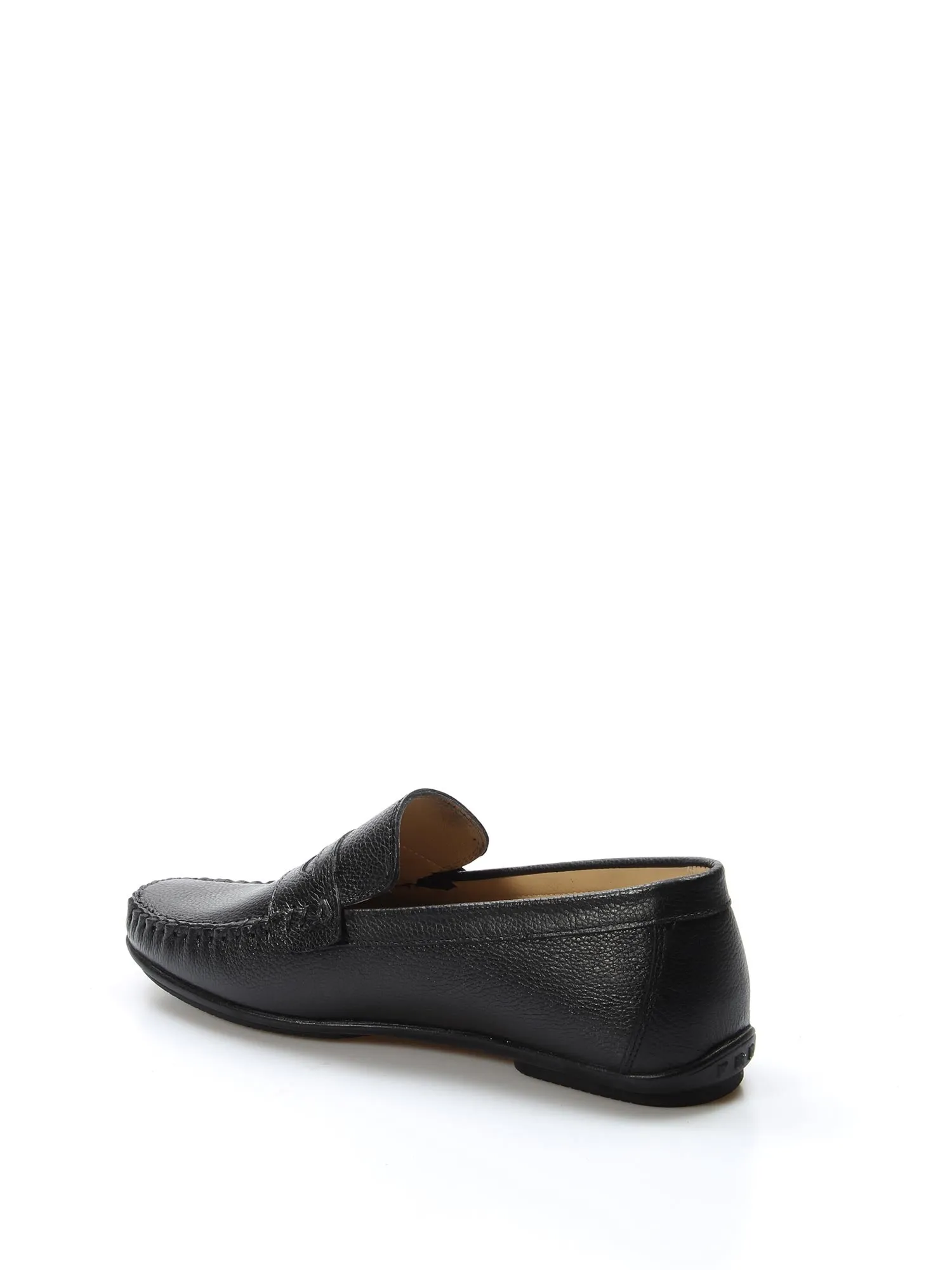 Men's Black Leather Penny Loafers with Hand-Stitched Detailing - Wessi sold by Wessi product image thumbnail 2