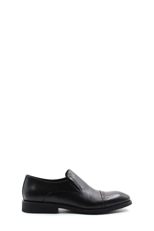 Black Leather Cap-Toe Loafers Wessi sold by Wessi
