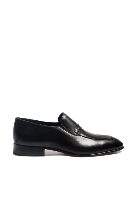 Men's Black Leather Formal Loafers-Wessi sold by Wessi