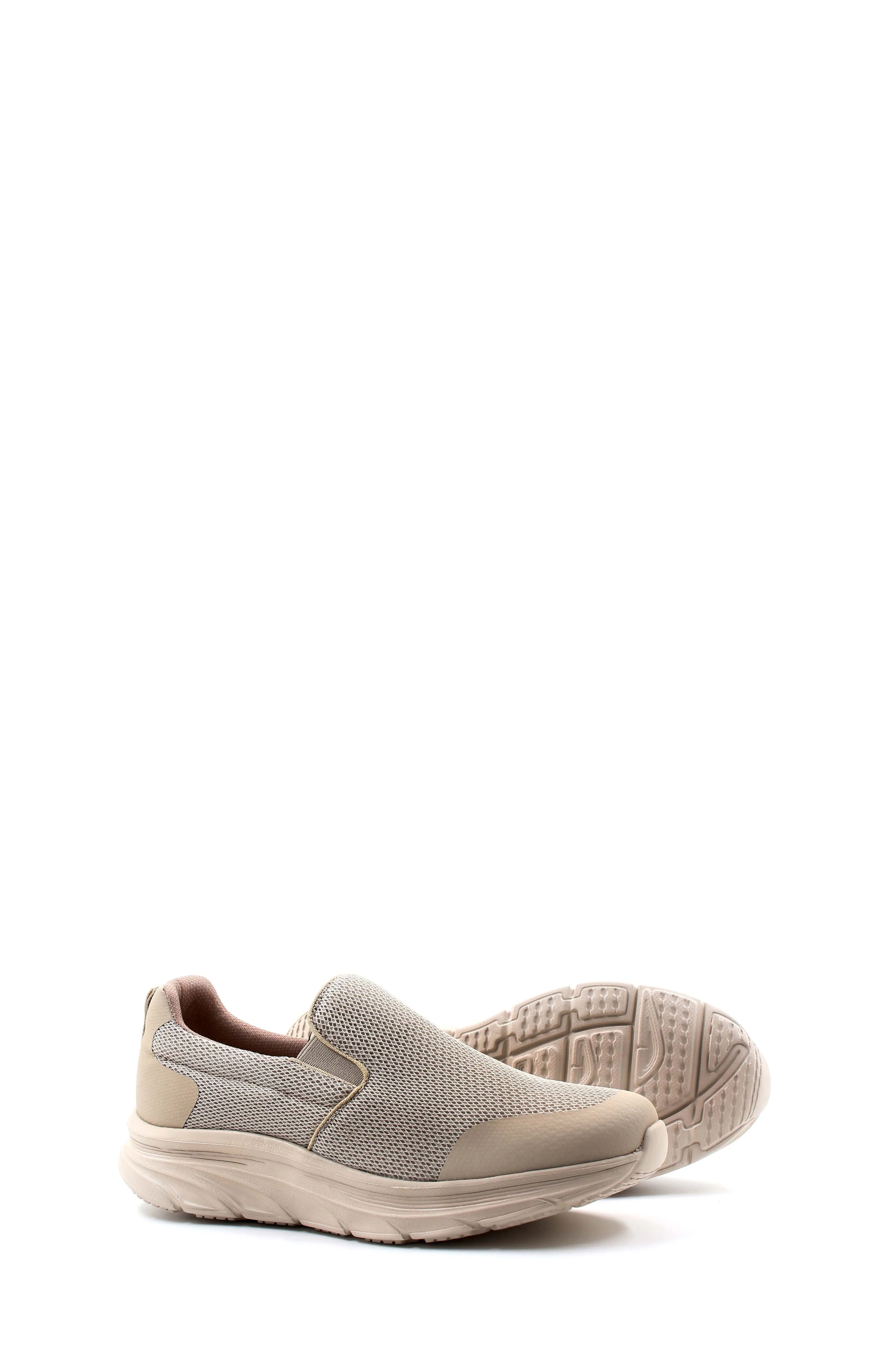 Men's Beige Slip-On Knit Sneakers with Cushioned Sole - Wessi sold by Wessi product image thumbnail 3