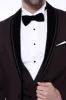 Detachable Velvet Lapel Burgundy Tuxedo - Wessi sold by Wessi