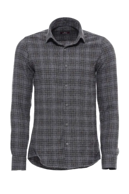 Plaid Dark Grey Men Lumberjack Shirt - Wessi sold by Wessi