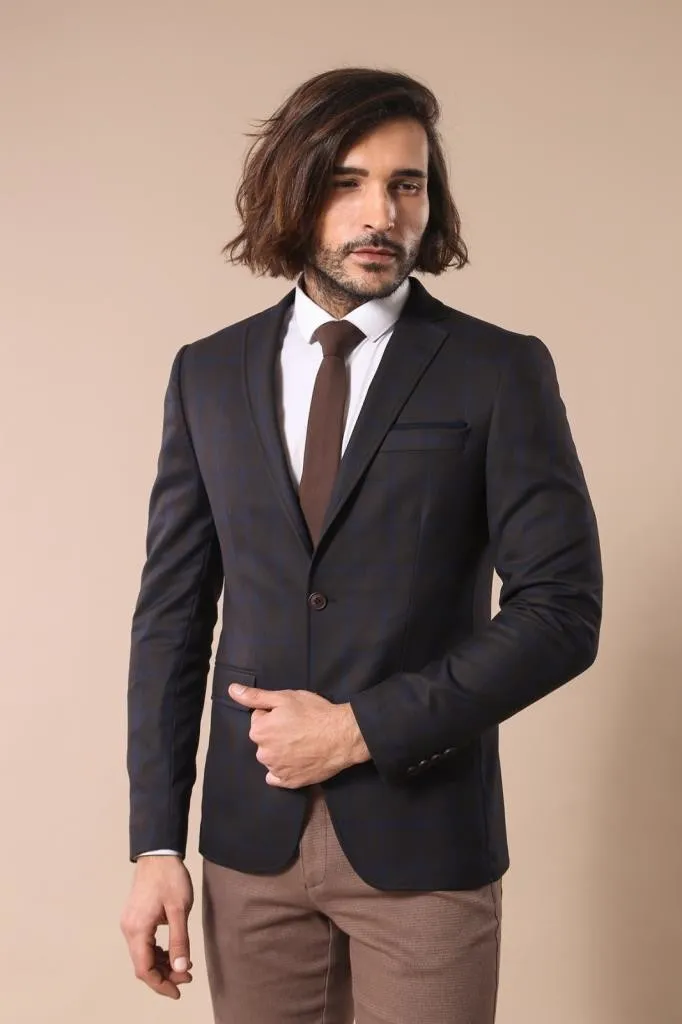 Plaid Brown Jacket with Handkerchief - Wessi sold by Wessi