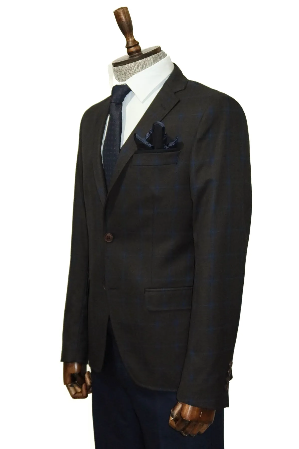 Plaid Brown Jacket with Handkerchief - Wessi sold by Wessi product image thumbnail 5