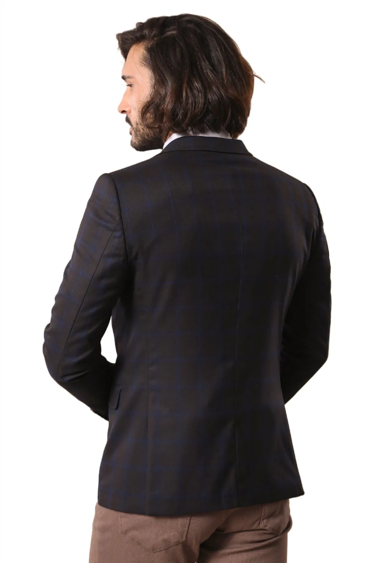 Plaid Brown Jacket with Handkerchief - Wessi sold by Wessi product image thumbnail 3