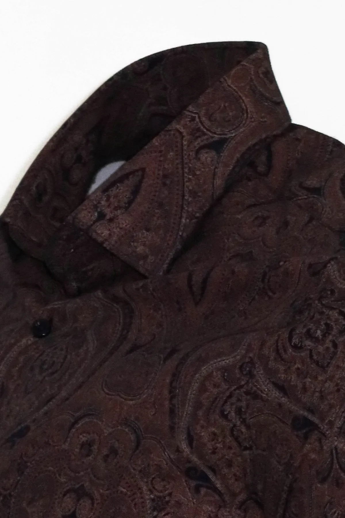 Brown Patterned Slim Fit Men's Shirt - Wessi sold by Wessi product image thumbnail 2