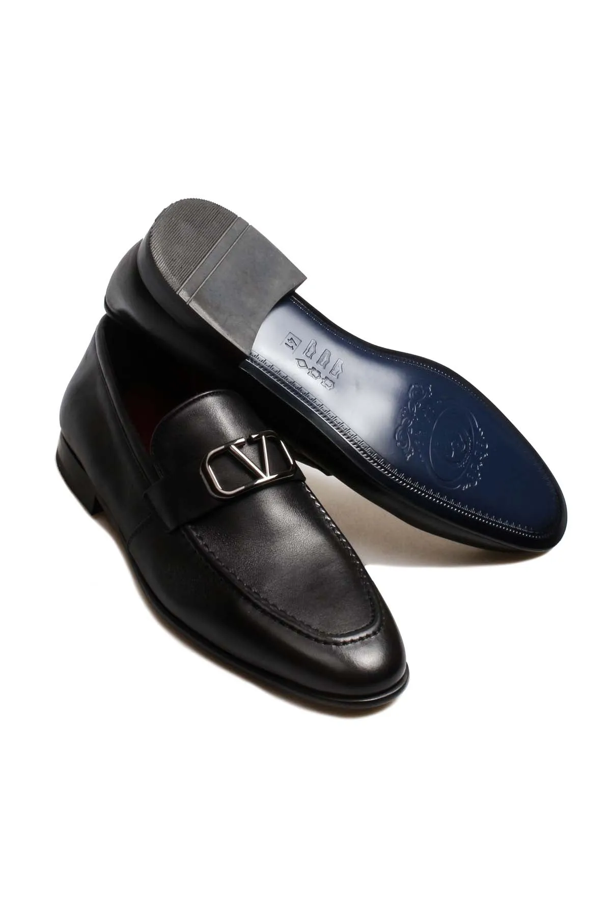 Black Leather Buckle Loafers-Wessi sold by Wessi product image thumbnail 4