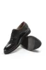 Men's Black Leather Oxford Shoes with Cushioned Sole and Matte Finish - Wessi sold by Wessi