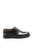 Men's Black Leather Oxford Shoes with Cushioned Sole and Matte Finish - Wessi sold by Wessi