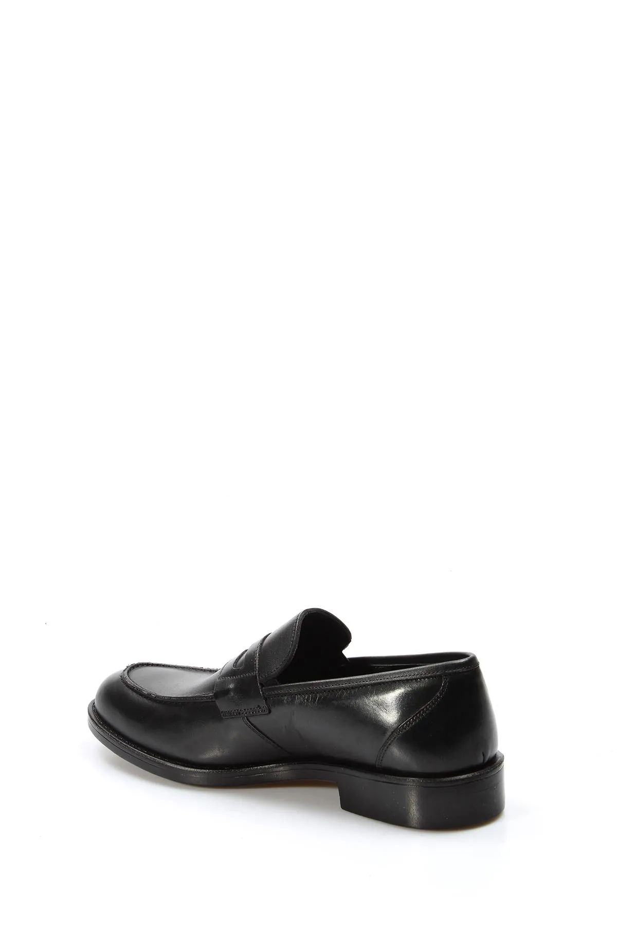 Elegant Black Leather Penny Loafers-Wessi sold by Wessi product image thumbnail 2