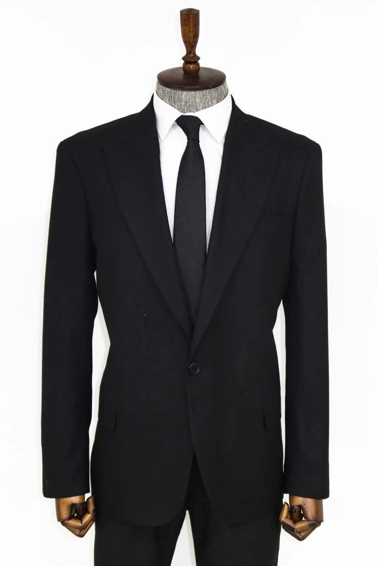 Plain Slim Fit Sport Black Men Blazer and Trousers Combination - Wessi sold by Wessi product image thumbnail 2